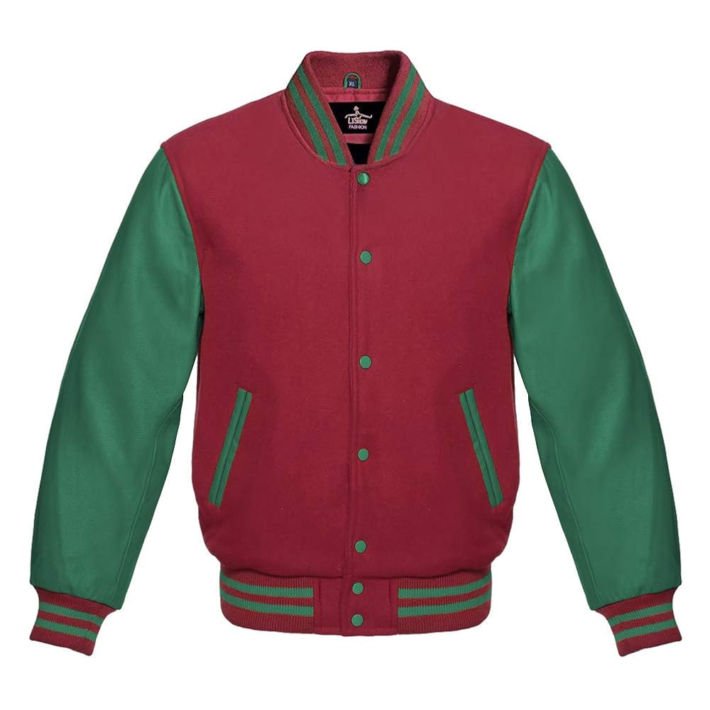 Maison emerald baseball jacket red』 ZEEMAM Men's Thrillerd M Baseball Jacket Men, Bomber Jacket